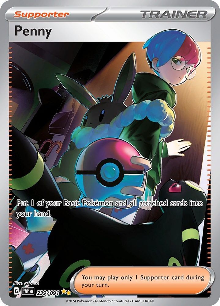 Penny - [  239/091 ] - Special Illustration Rare - Pokemon SV Paldean Fates