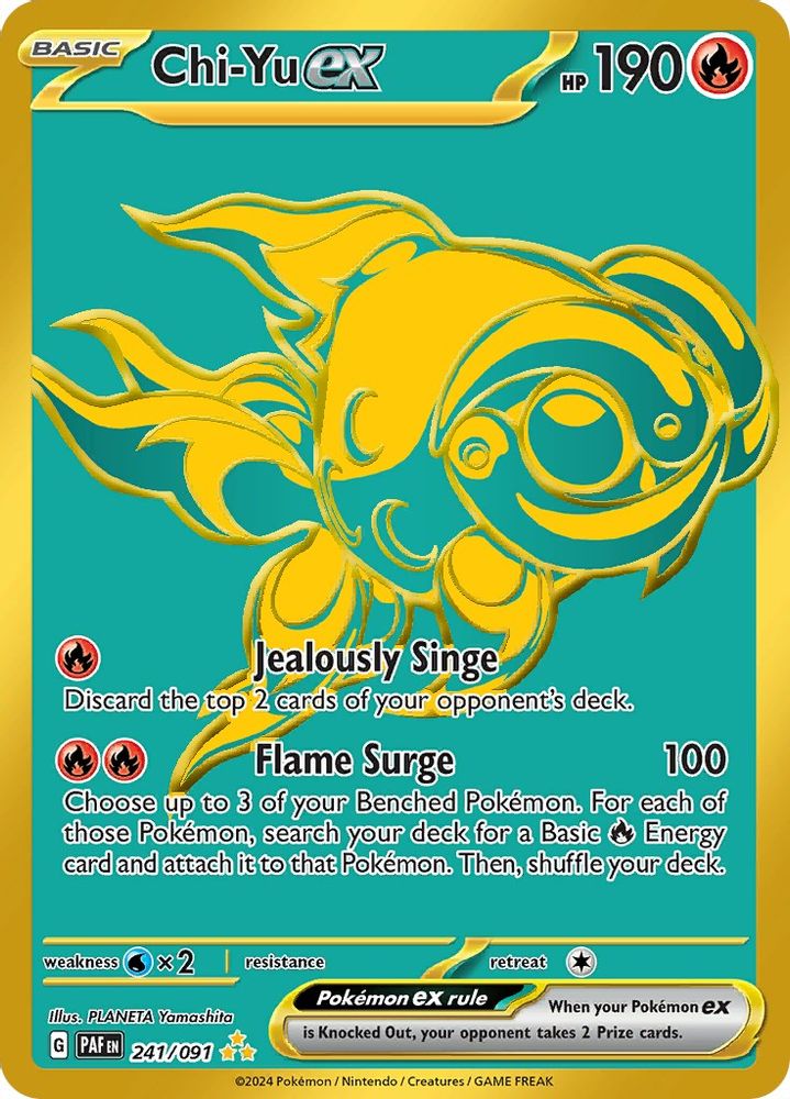 Chi-Yu ex - [  241/091 ] - Hyper Rare - Pokemon SV Paldean Fates