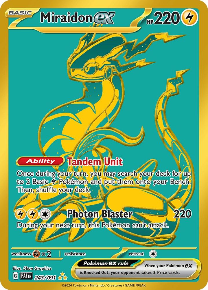 Miraidon ex - [  243 ] - Hyper Rare - Pokemon SV Paldean Fates