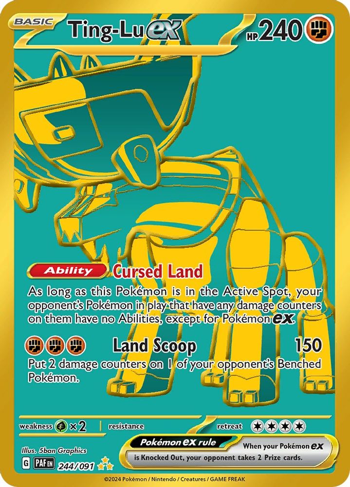 Ting-Lu ex - [  244/091 ] - Hyper Rare - Pokemon SV Paldean Fates