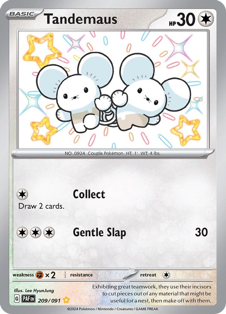 Tandemaus - [  209/091 ] - Shiny Rare - Pokemon SV Paldean Fates