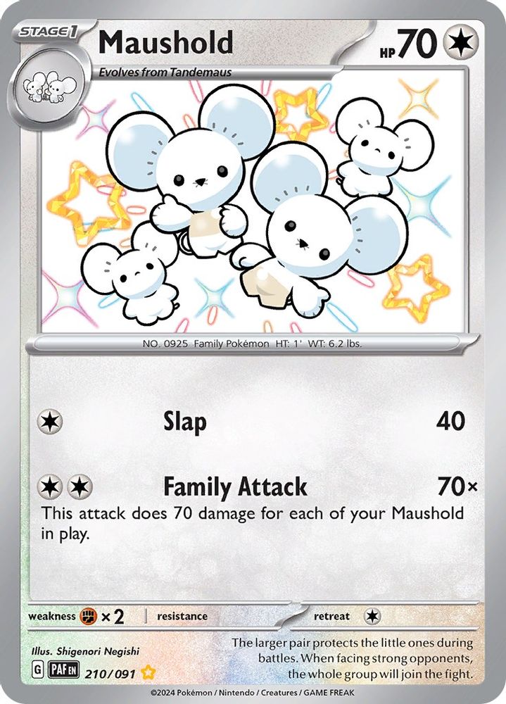 Maushold - [  210/091 ] - Shiny Rare - Pokemon SV Paldean Fates