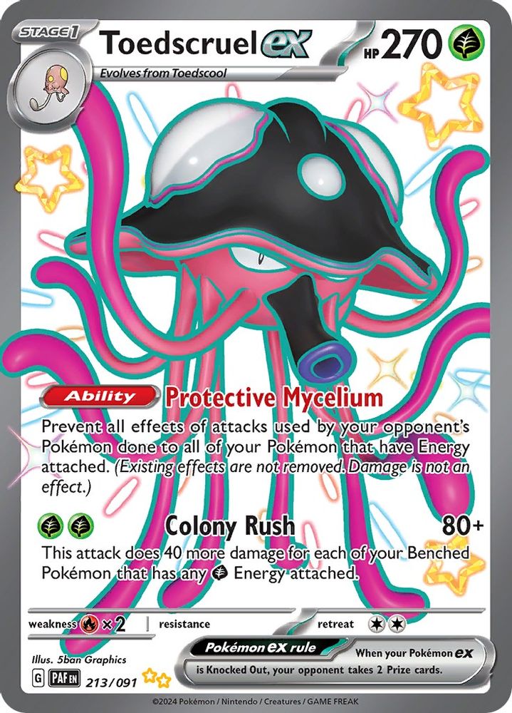 Toedscruel ex - [  213/091 ] - Shiny Ultra Rare - Pokemon SV Paldean Fates