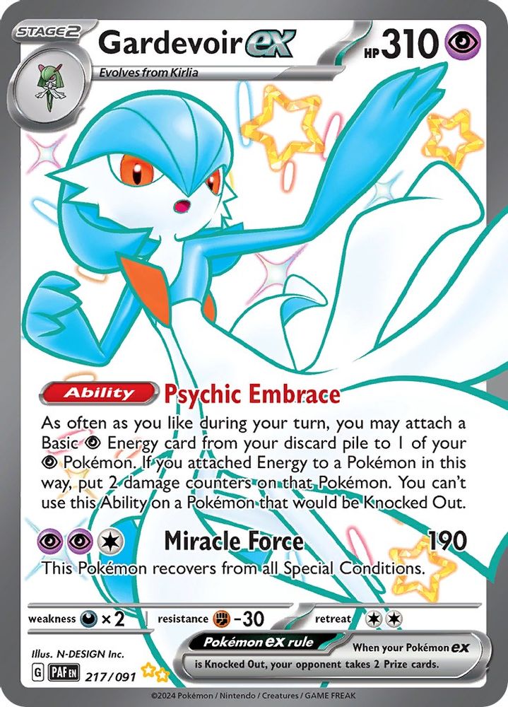 Gardevoir ex - [  217/091 ] - Shiny Ultra Rare - Pokemon SV Paldean Fates