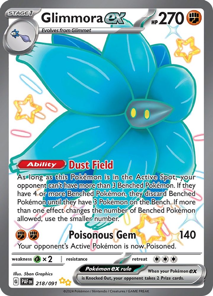 Glimmora ex - [  218 ] - Shiny Ultra Rare - Pokemon SV Paldean Fates