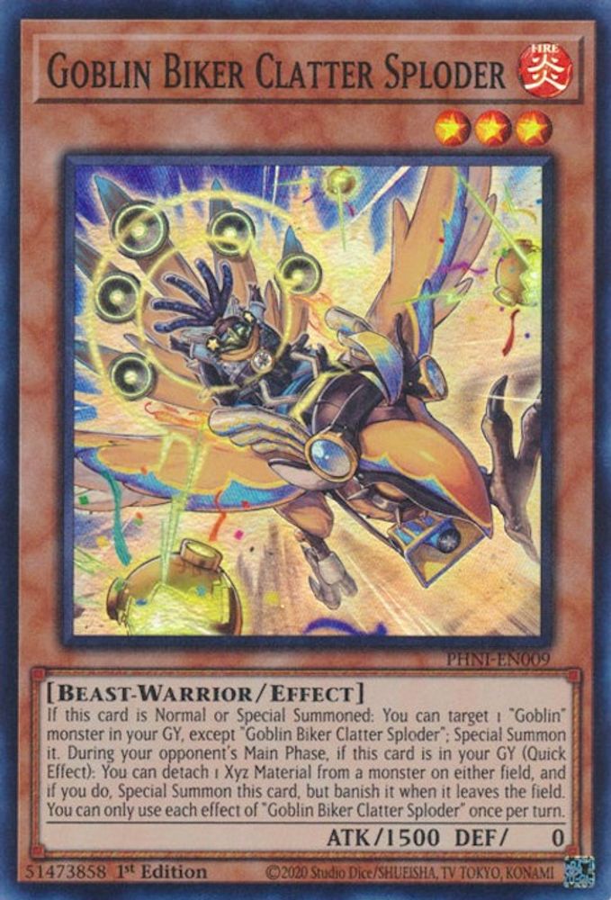 Goblin Biker Clatter Sploder - (PHNI-EN009) Super Rare - 1st Edition