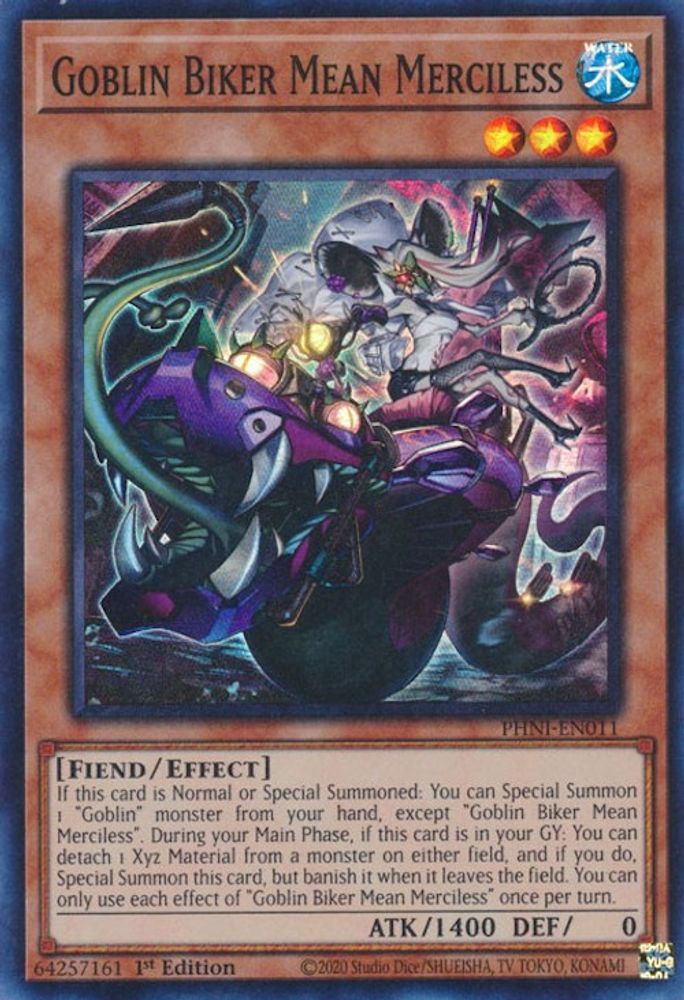 Goblin Biker Mean Merciless - (PHNI-EN011) Super Rare - 1st Edition