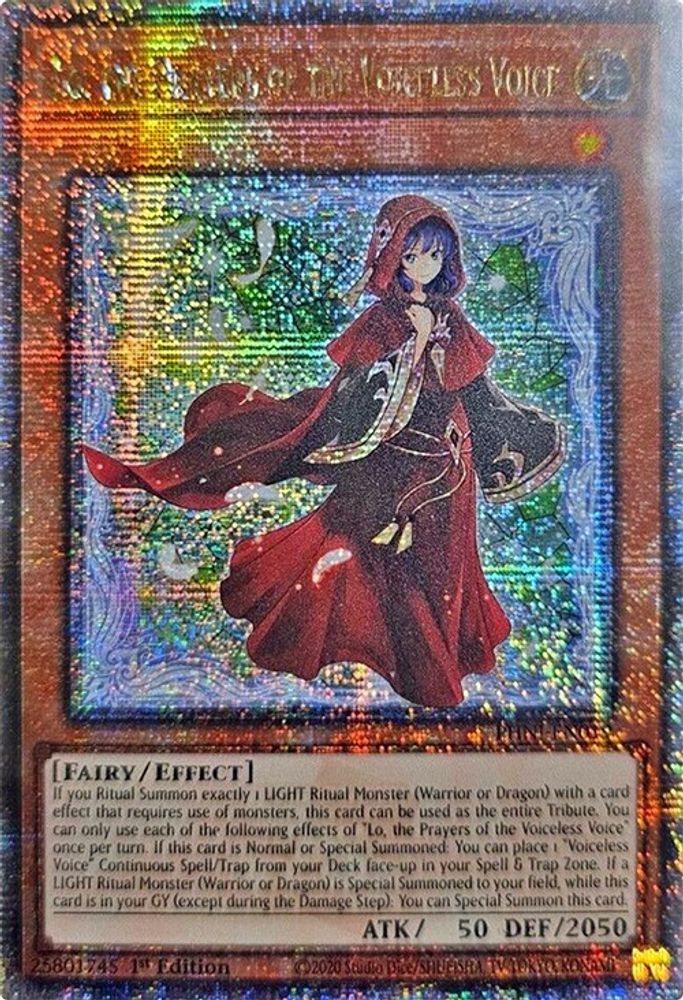 [QUARTER CENTURY RARE] Lo, the Prayers of the Voiceless Voice (Quarter Century Secret Rare) - (PHNI-EN019) - 1st Edition