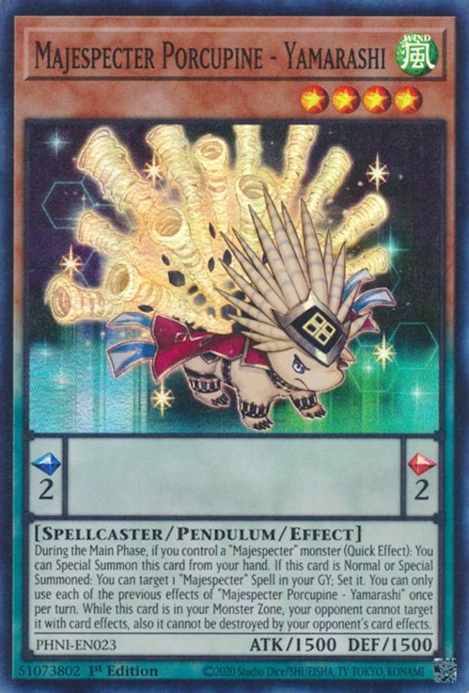 Majespecter Porcupine - Yamarashi - (PHNI-EN023) Super Rare - 1st Edition