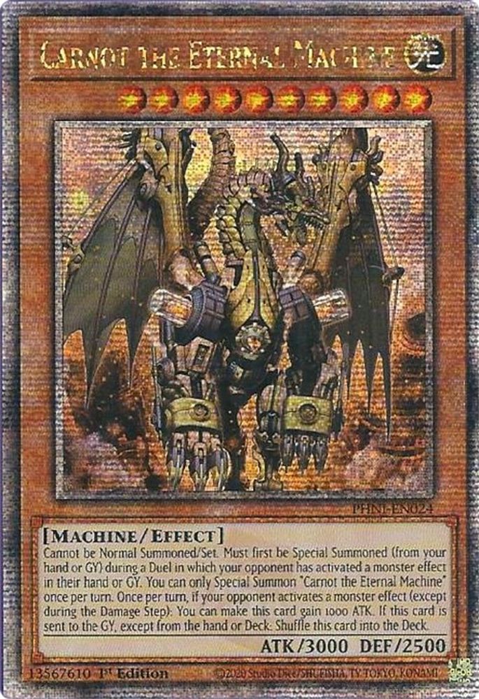 [QUARTER CENTURY RARE] Carnot the Eternal Machine (Quarter Century Secret Rare) - (PHNI-EN024) - 1st Edition