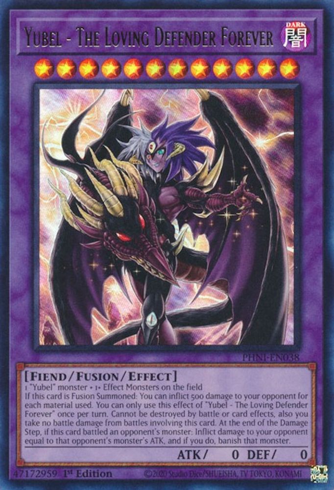 Yubel - The Loving Defender Forever - (PHNI-EN038) Ultra Rare - 1st Edition