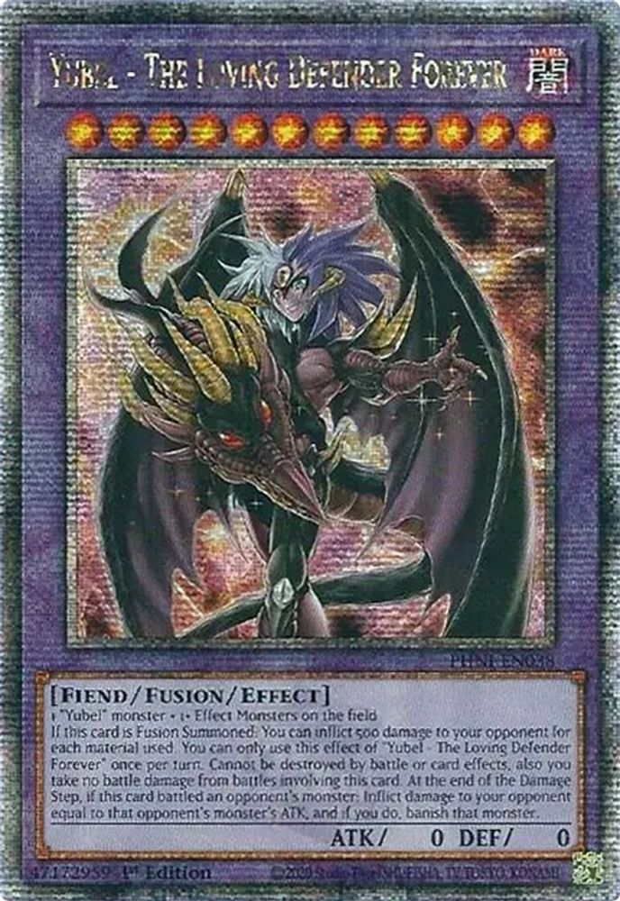 [QUARTER CENTURY RARE] Yubel - The Loving Defender Forever (Quarter Century Secret Rare) - (PHNI-EN038) - 1st Edition