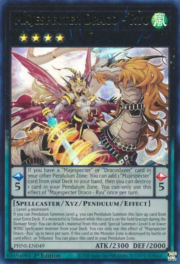 Majespecter Draco - Ryu - (PHNI-EN049) Ultra Rare - 1st Edition