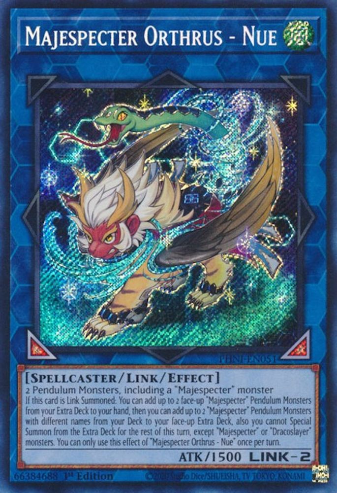 Majespecter Orthrus - Nue - (PHNI-EN051) Secret Rare - 1st Edition