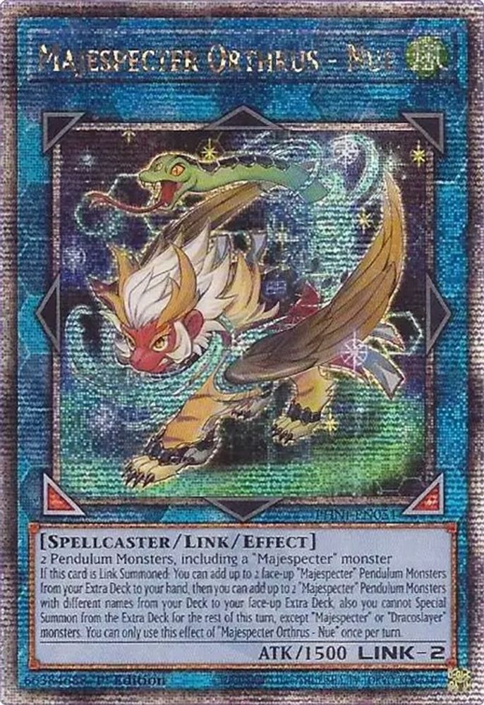 [QUARTER CENTURY RARE] Majespecter Orthrus - Nue (Quarter Century Secret Rare) - (PHNI-EN051) - 1st Edition
