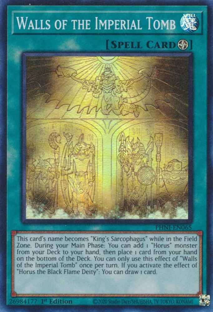 Walls of the Imperial Tomb - (PHNI-EN065) Super Rare - 1st Edition