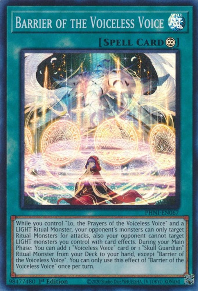 Barrier of the Voiceless Voice - (PHNI-EN067) Super Rare - 1st Edition