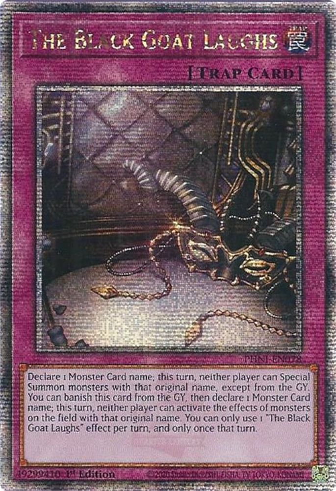 [QUARTER CENTURY RARE] The Black Goat Laughs (Quarter Century Secret Rare) - (PHNI-EN078) - 1st Edition