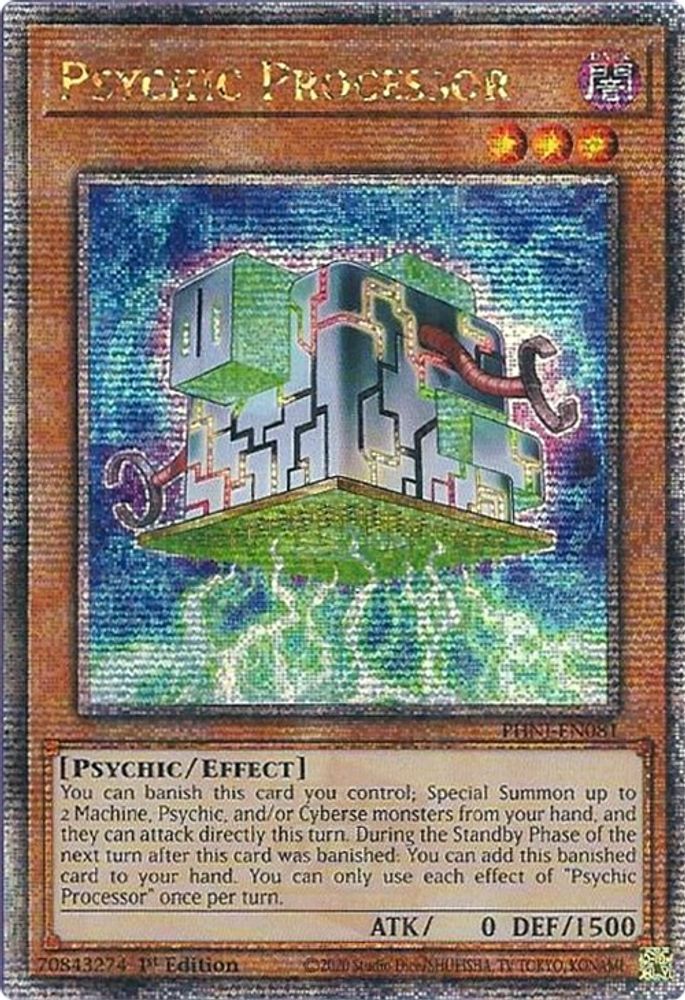 [QUARTER CENTURY RARE] Psychic Processor (Quarter Century Secret Rare) - (PHNI-EN081) - 1st Edition