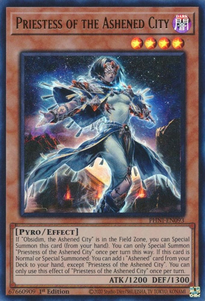 Priestess of the Ashened City - (PHNI-EN093) Ultra Rare - 1st Edition