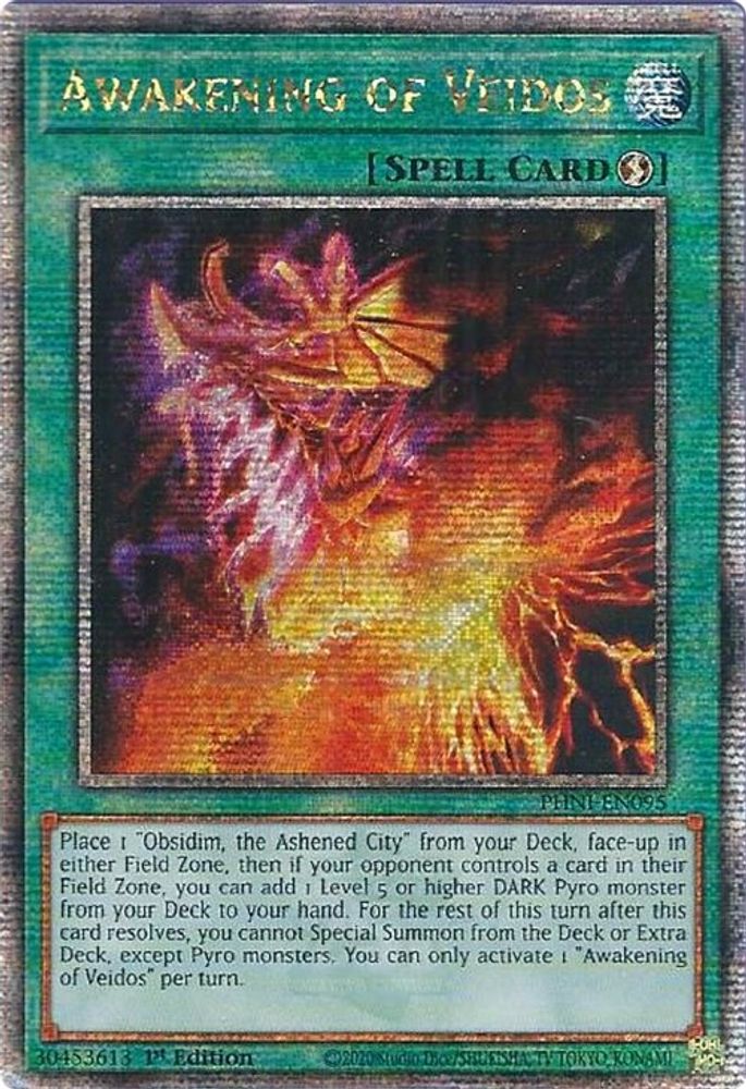 [QUARTER CENTURY RARE] Awakening of Veidos (Quarter Century Secret Rare) - (PHNI-EN095) - 1st Edition