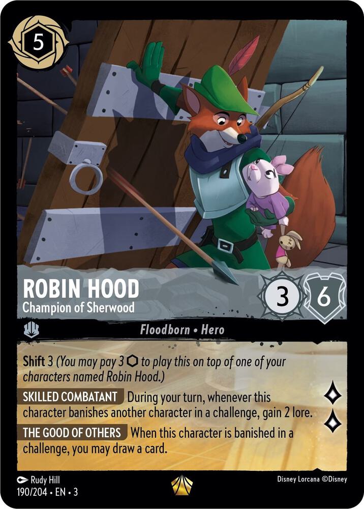 Robin Hood - Champion of Sherwood - 190/204 - Legendary Lorcana Into the Inklands