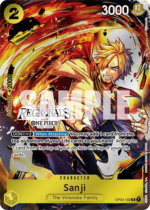 Sanji - OP03-102 - Online Regional Participant 2024 Promo