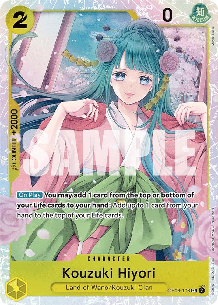 Kouzuki Hiyori (OP06-106) Super Rare - One Piece Wings of the Captain