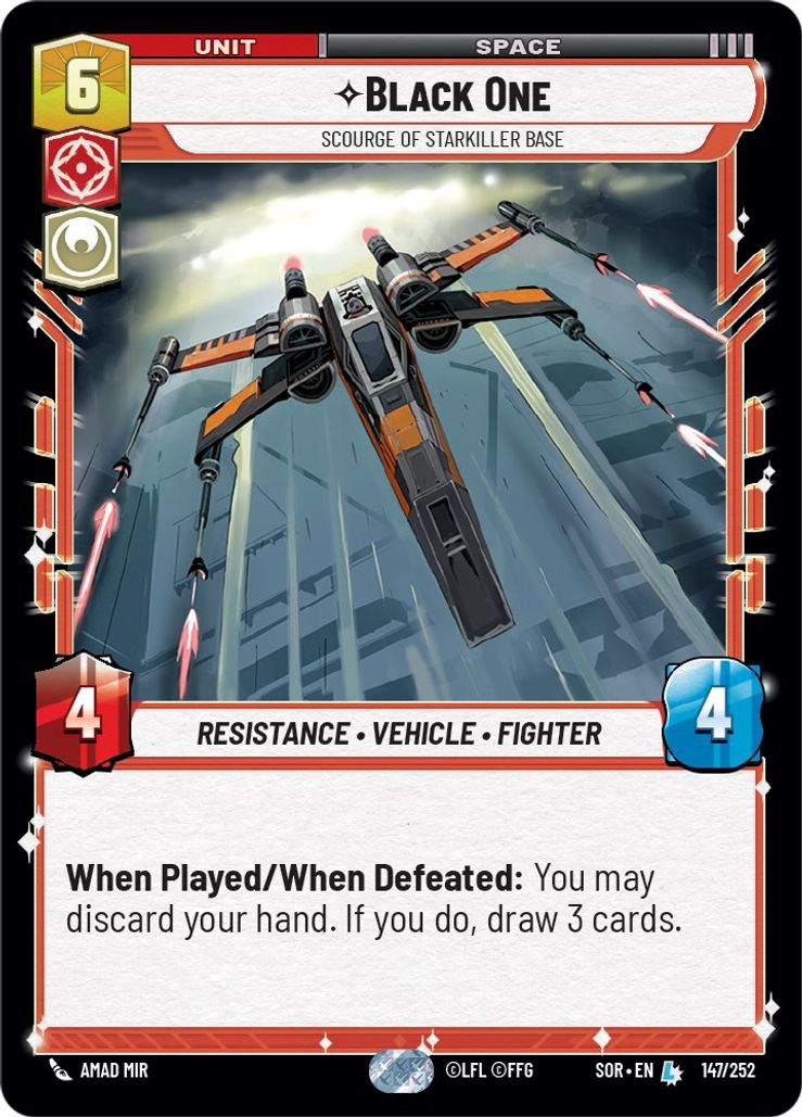 Foil Black One - Scourge Of Starkiller Base - 147/252 - Legendary Spark Of Rebellion