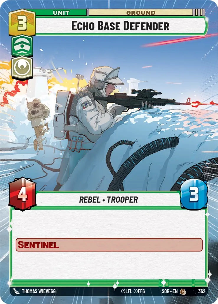 FOIL HYPERSPACE Echo Base Defender - #362 - Common Spark of Rebellion