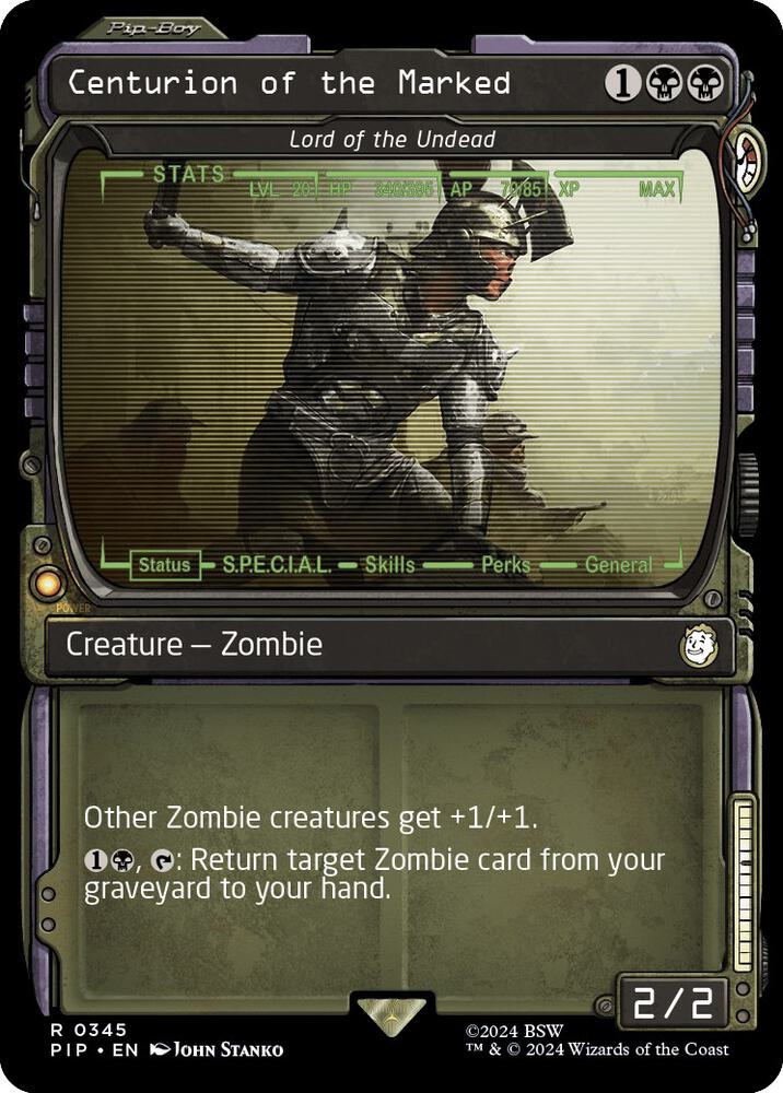 FOIL SHOWCASE Centurion of the Marked - #345 - Rare Universes Beyond: Fallout