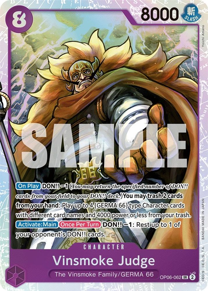 Vinsmoke Judge (OP06-062) Super Rare - One Piece Wings of the Captain
