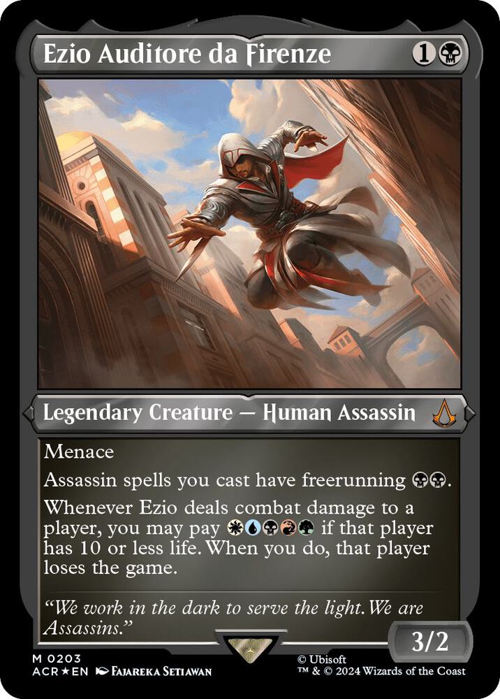 FOIL ETCHED Ezio Auditore da Firenze - #203 - Mythic Universes Beyond: Assassin's Creed