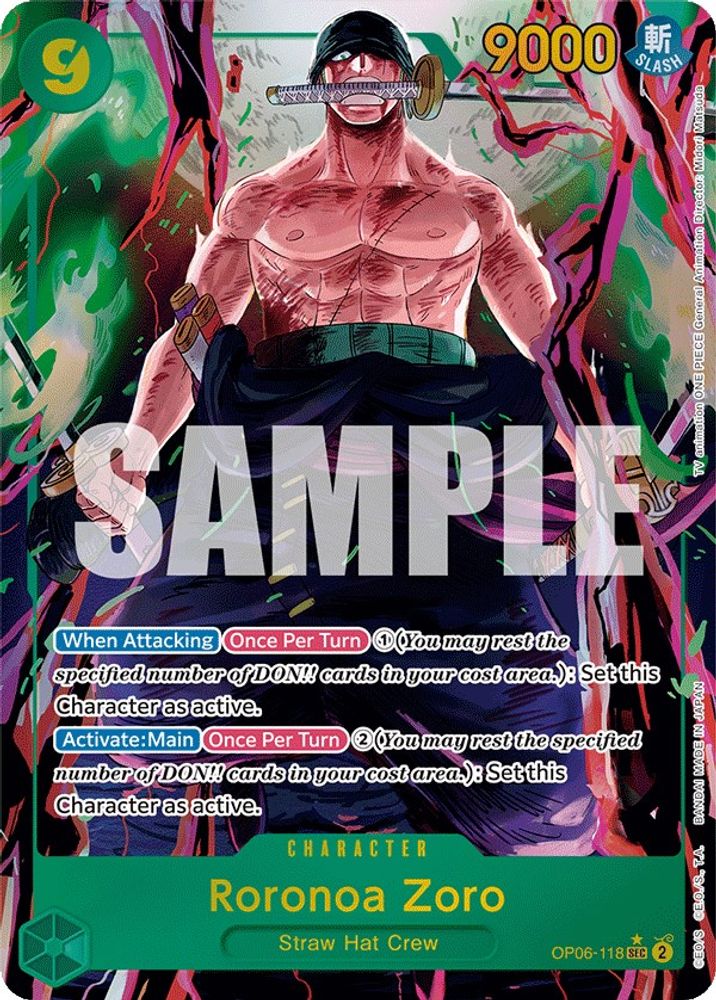 [ALTERNATE ART] Roronoa Zoro (OP06-118) SEC - One Piece Wings of the Captain