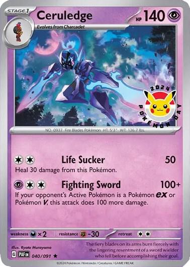 Ceruledge - 040/091 - Pokemon Day 2024 Cosmos Holo Promo