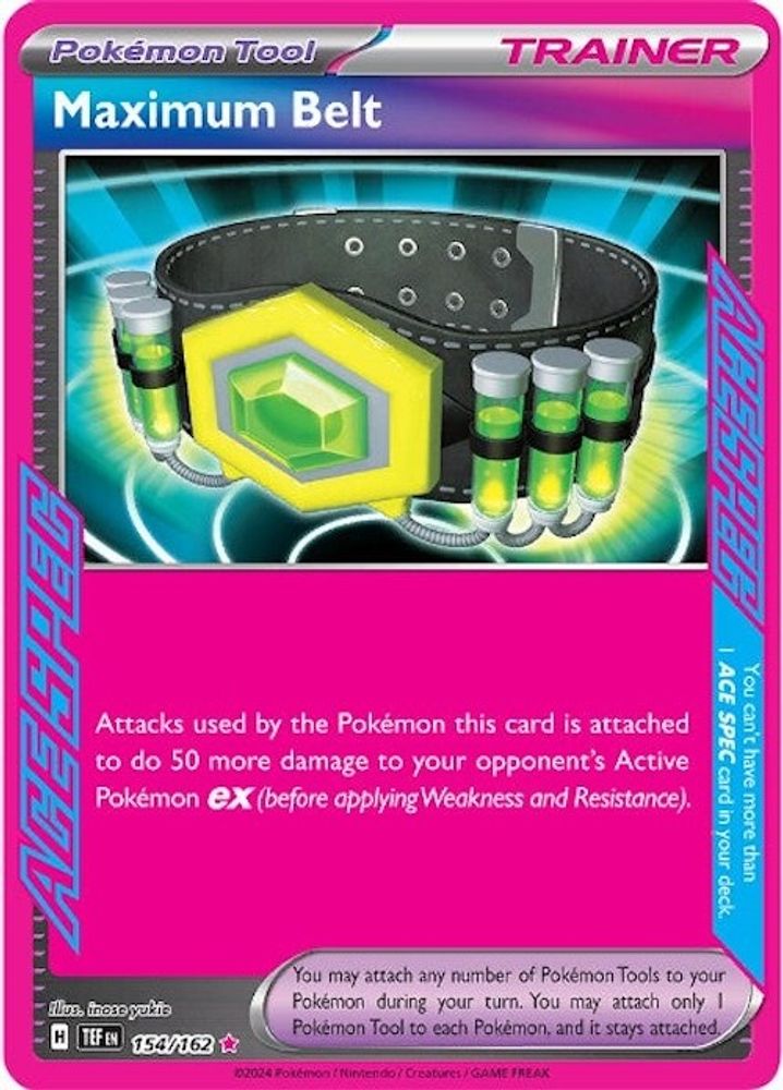 Maximum Belt - [  154 ] - ACE SPEC Rare - Pokemon SV05 Temporal Forces