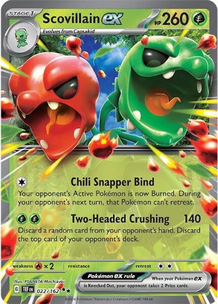 Scovillain ex - [  022/162 ] - Double Rare - Pokemon SV05 Temporal Forces