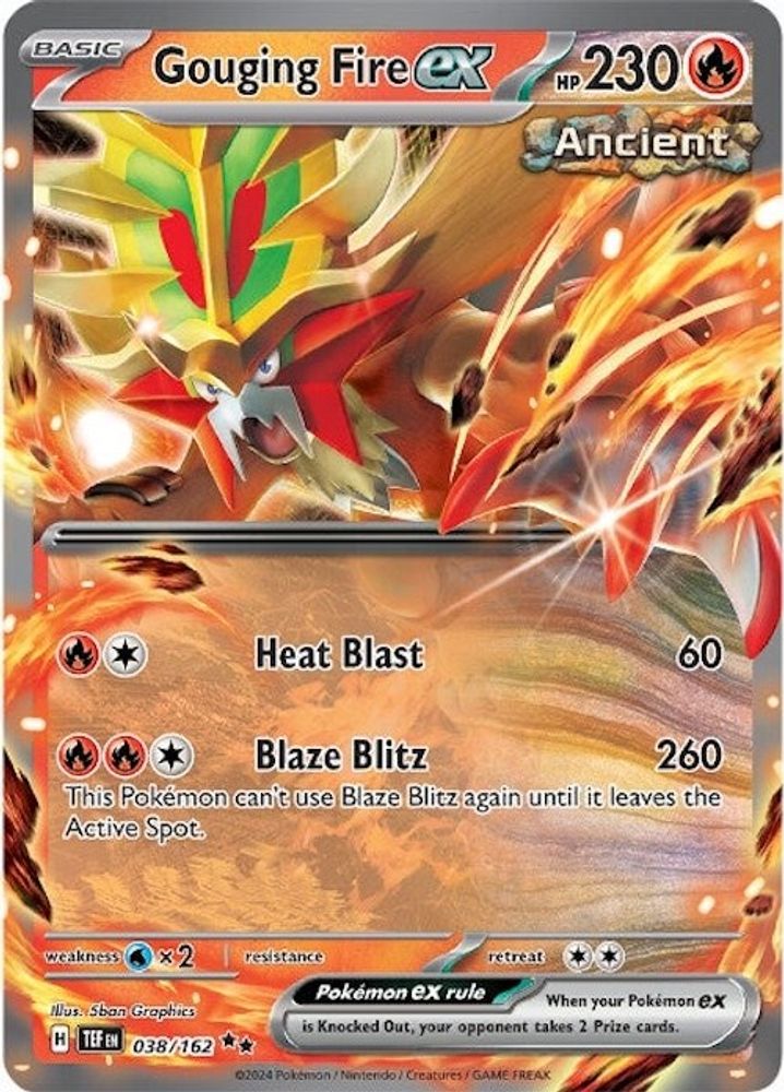 Gouging Fire ex - [  038/162 ] - Double Rare - Pokemon SV05 Temporal Forces