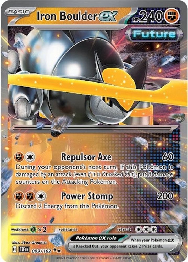 Iron Boulder ex - [  099/162 ] - Double Rare - Pokemon SV05 Temporal Forces