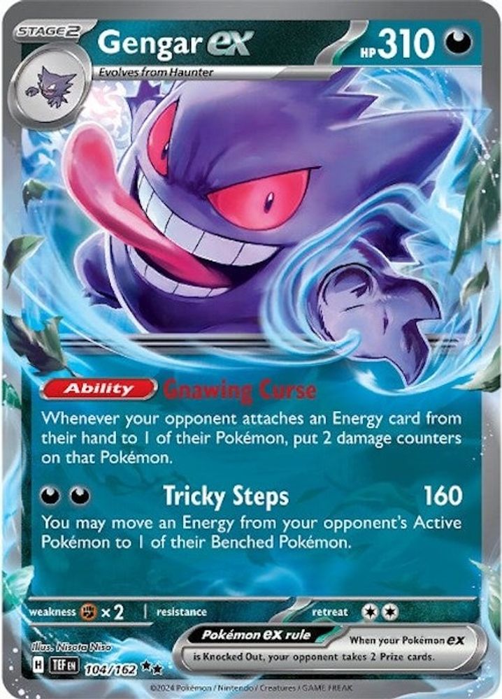 Gengar ex - [  104/162 ] - Double Rare - Pokemon SV05 Temporal Forces