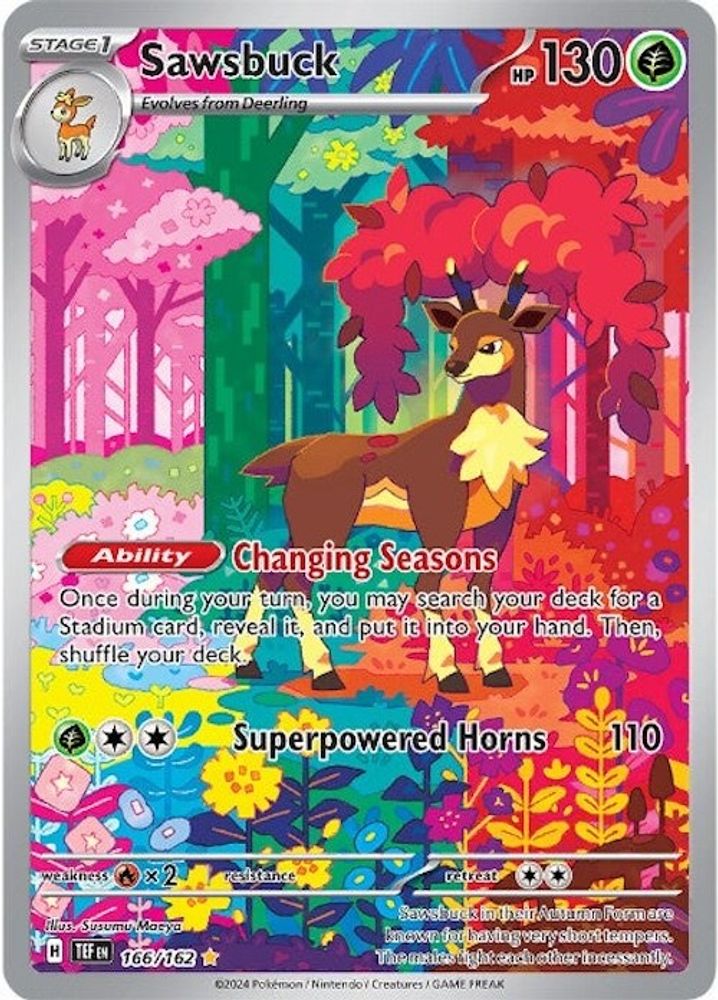 Sawsbuck - [  166/162 ] - Illustration Rare - Pokemon SV05 Temporal Forces