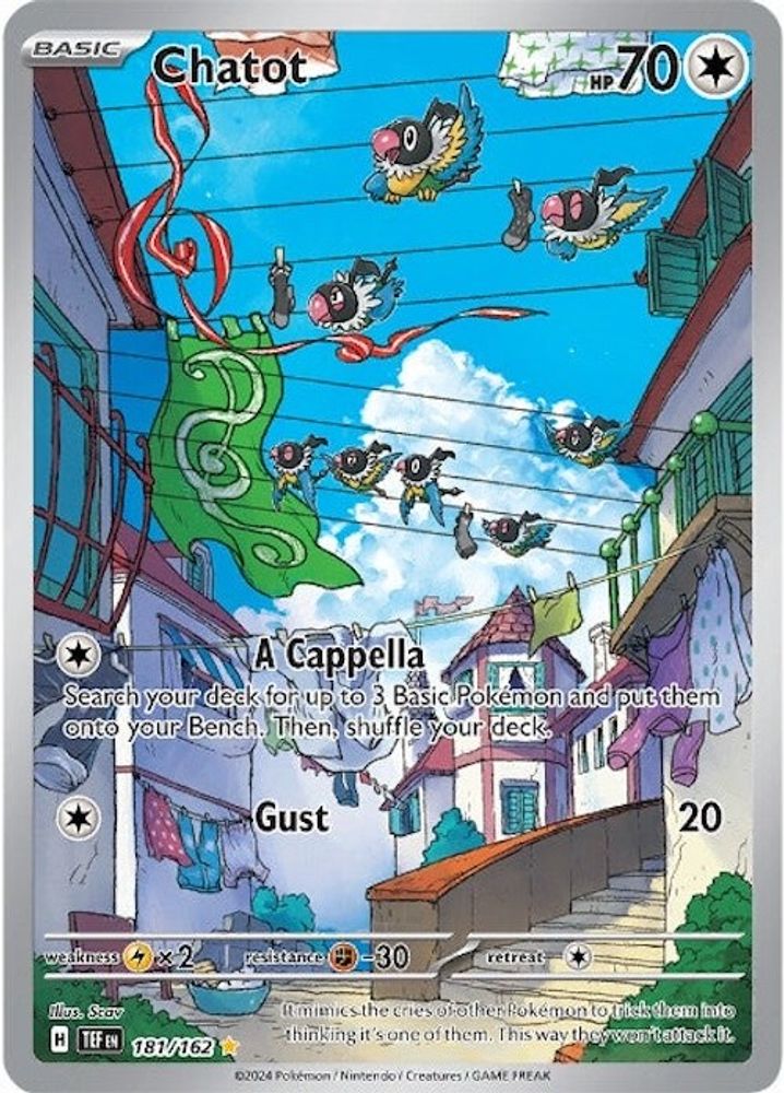 Chatot - [  181/162 ] - Illustration Rare - Pokemon SV05 Temporal Forces