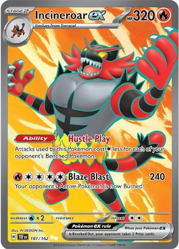 Incineroar ex - [  187/162 ] - Ultra Rare - Pokemon SV05 Temporal Forces
