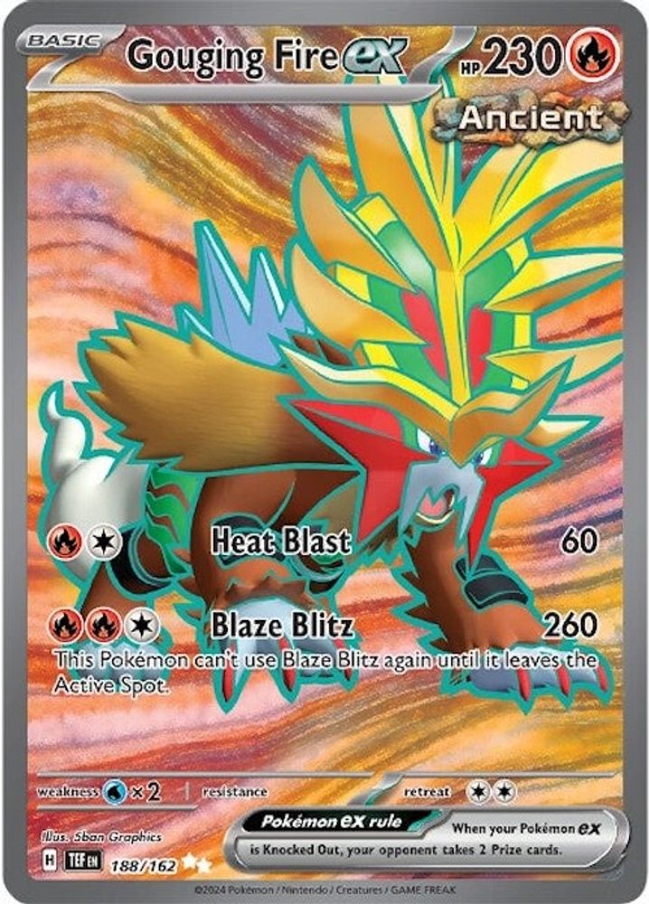 Gouging Fire ex - [  188/162 ] - Ultra Rare - Pokemon SV05 Temporal Forces