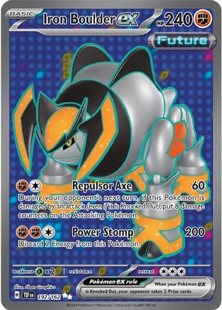 Iron Boulder ex - [  192/162 ] - Ultra Rare - Pokemon SV05 Temporal Forces