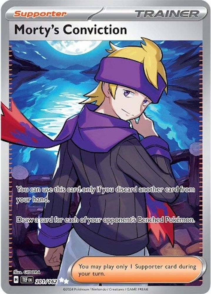 Morty's Conviction - [  201/162 ] - Ultra Rare - Pokemon SV05 Temporal Forces