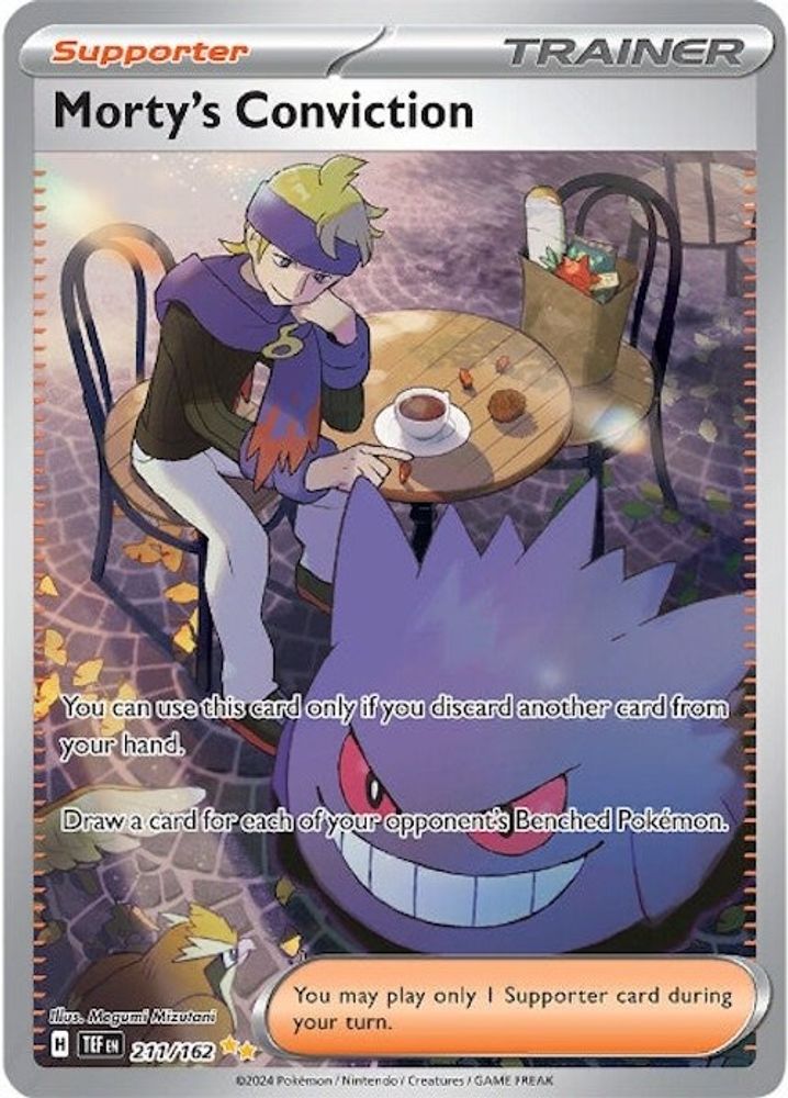 Morty's Conviction - [  211/162 ] - Special Illustration Rare - Pokemon SV05 Temporal Forces