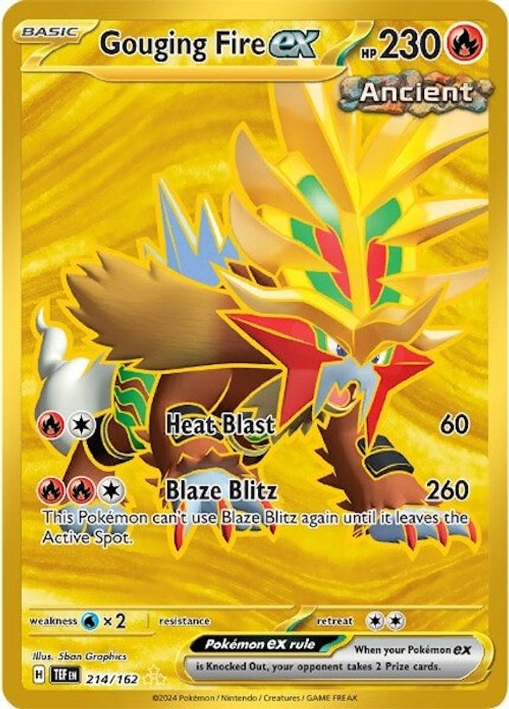 Gouging Fire ex - [  214/162 ] - Hyper Rare - Pokemon SV05 Temporal Forces