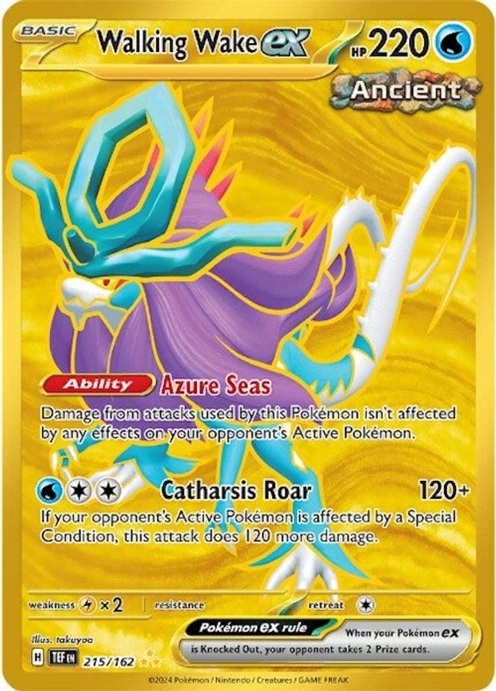 Walking Wake ex - [  215/162 ] - Hyper Rare - Pokemon SV05 Temporal Forces