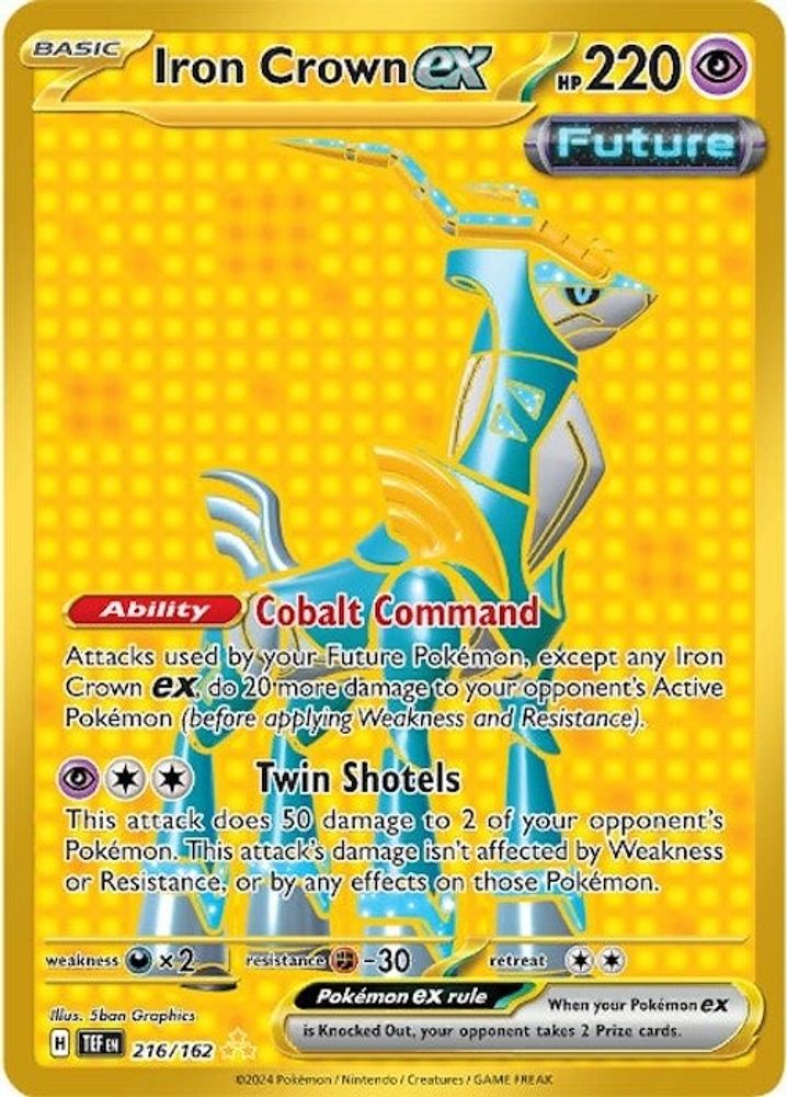 Iron Crown ex - [  216/162 ] - Hyper Rare - Pokemon SV05 Temporal Forces
